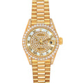 Rolex President Yellow Gold MOP Diamond Ladies Watch 69158