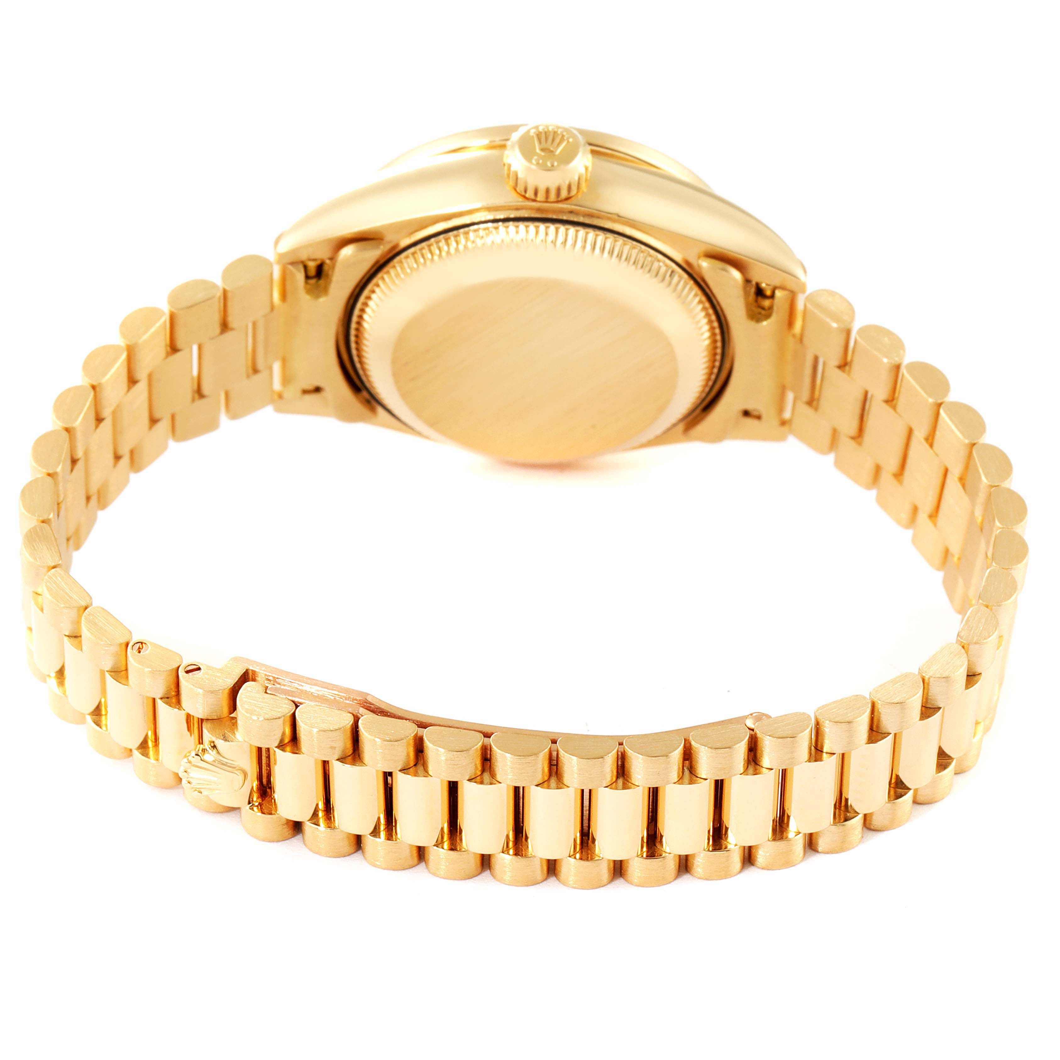 Rolex President Yellow Gold MOP Diamond Ladies Watch 69158