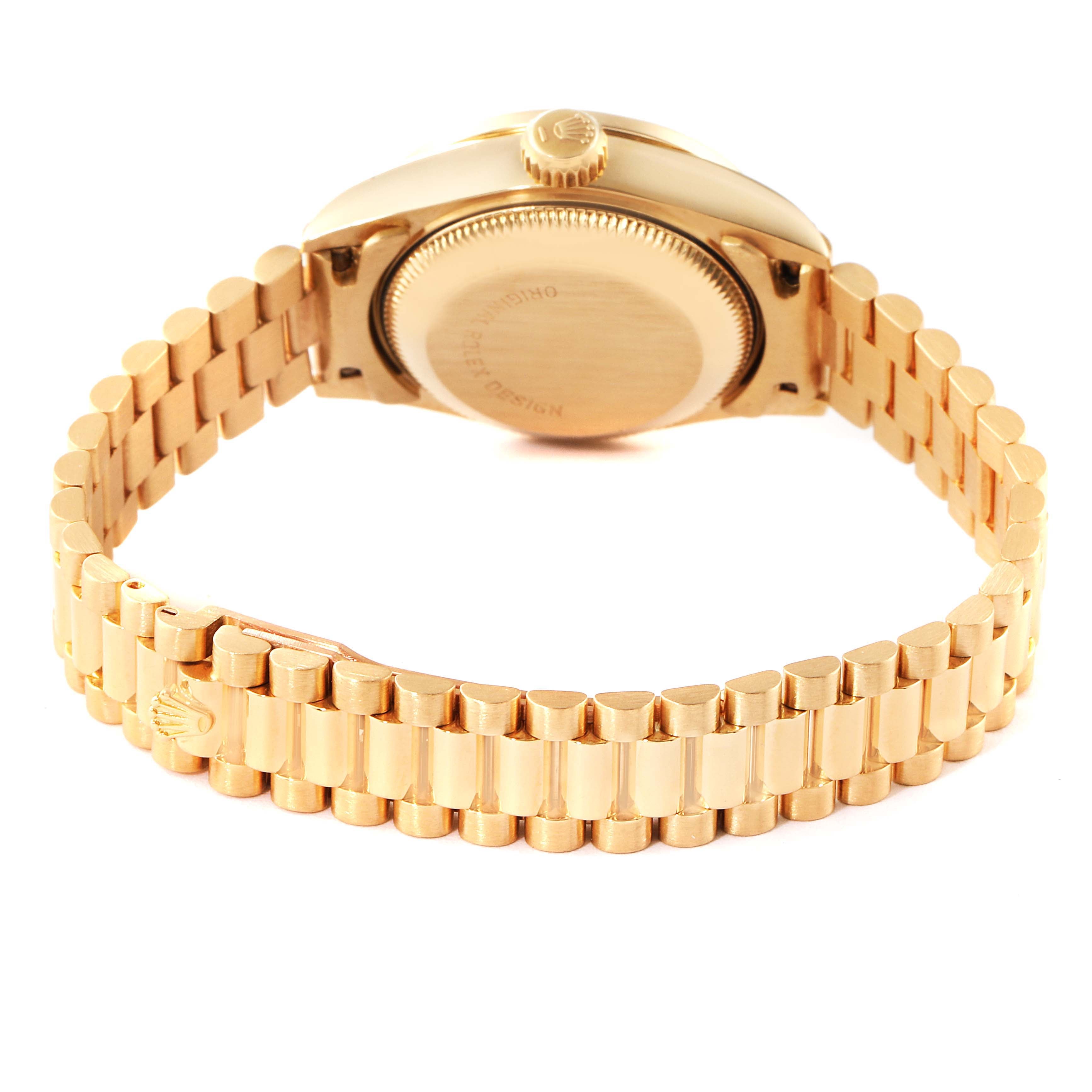 Rolex President Yellow Gold Myriad Diamond Ladies Watch 69158