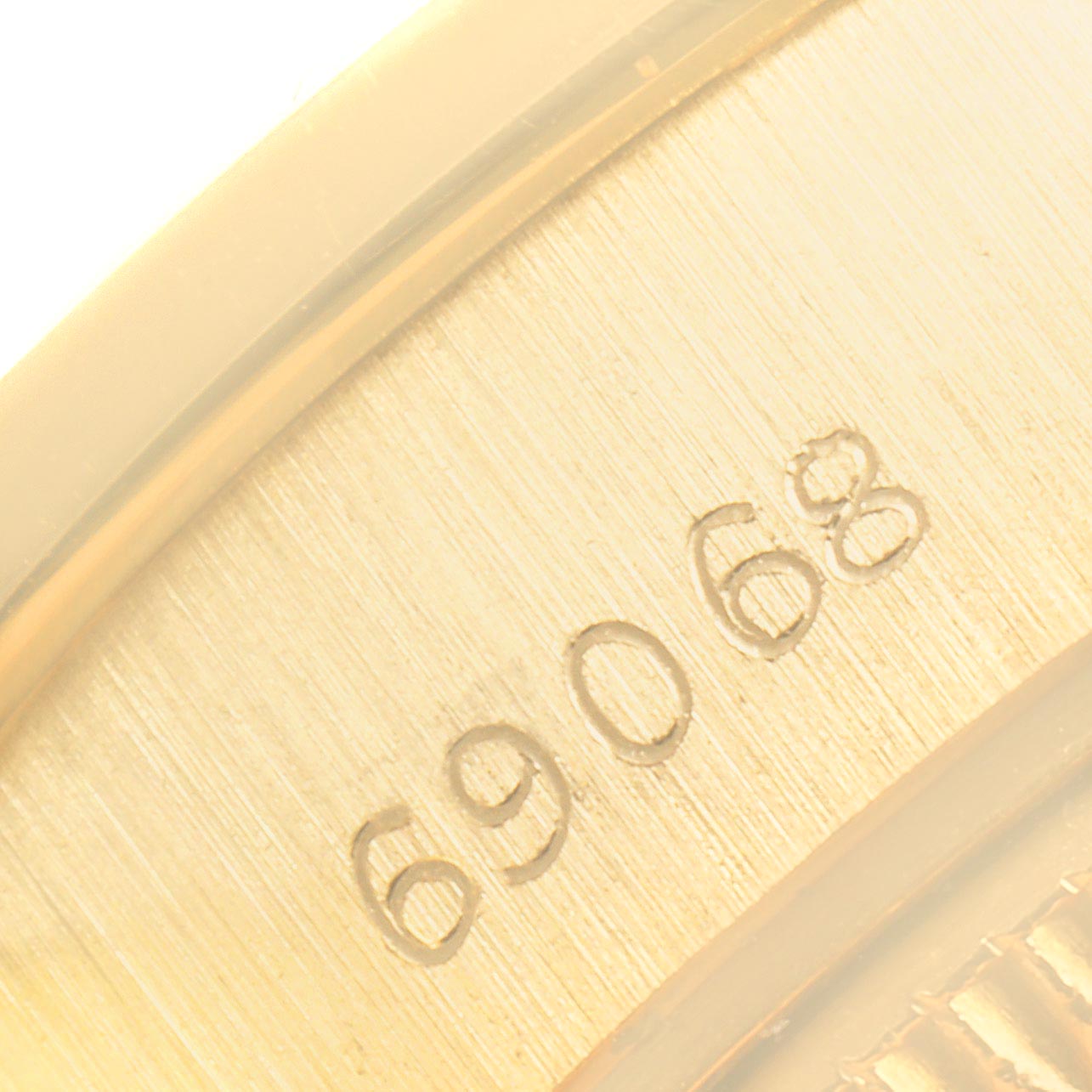 Rolex President Yellow Gold String Missoni Dial Diamond Ruby Missoni Dial Watch 69068