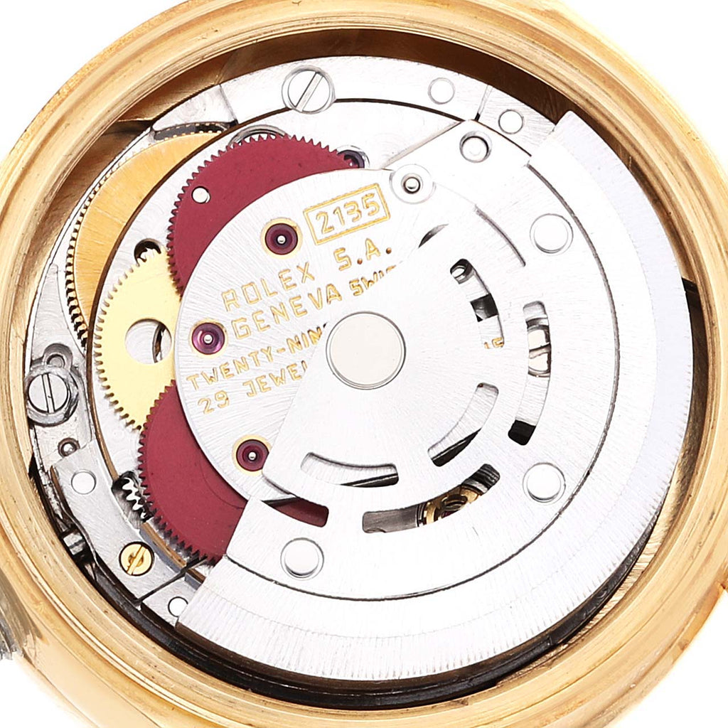 Rolex President Yellow Gold Tiger Eye Dial Diamond Ladies Watch 69288