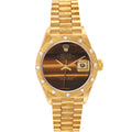 Rolex President Yellow Gold Tiger Eye Dial Diamond Ladies Watch 69288