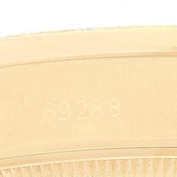 Rolex President Yellow Gold Tiger Eye Dial Diamond Ladies Watch 69288