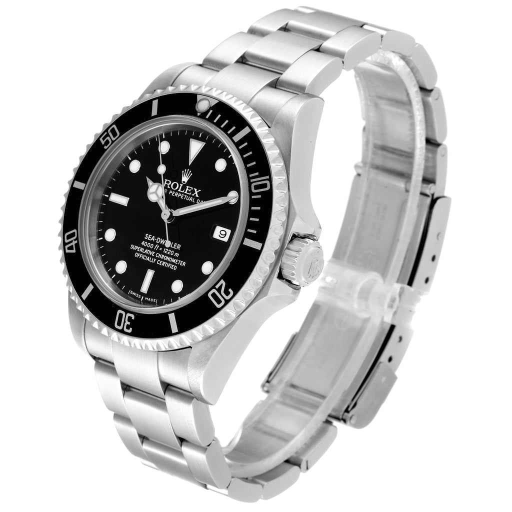 Rolex Seadweller 4000 Black Dial Bezel Steel Mens Watch 16600