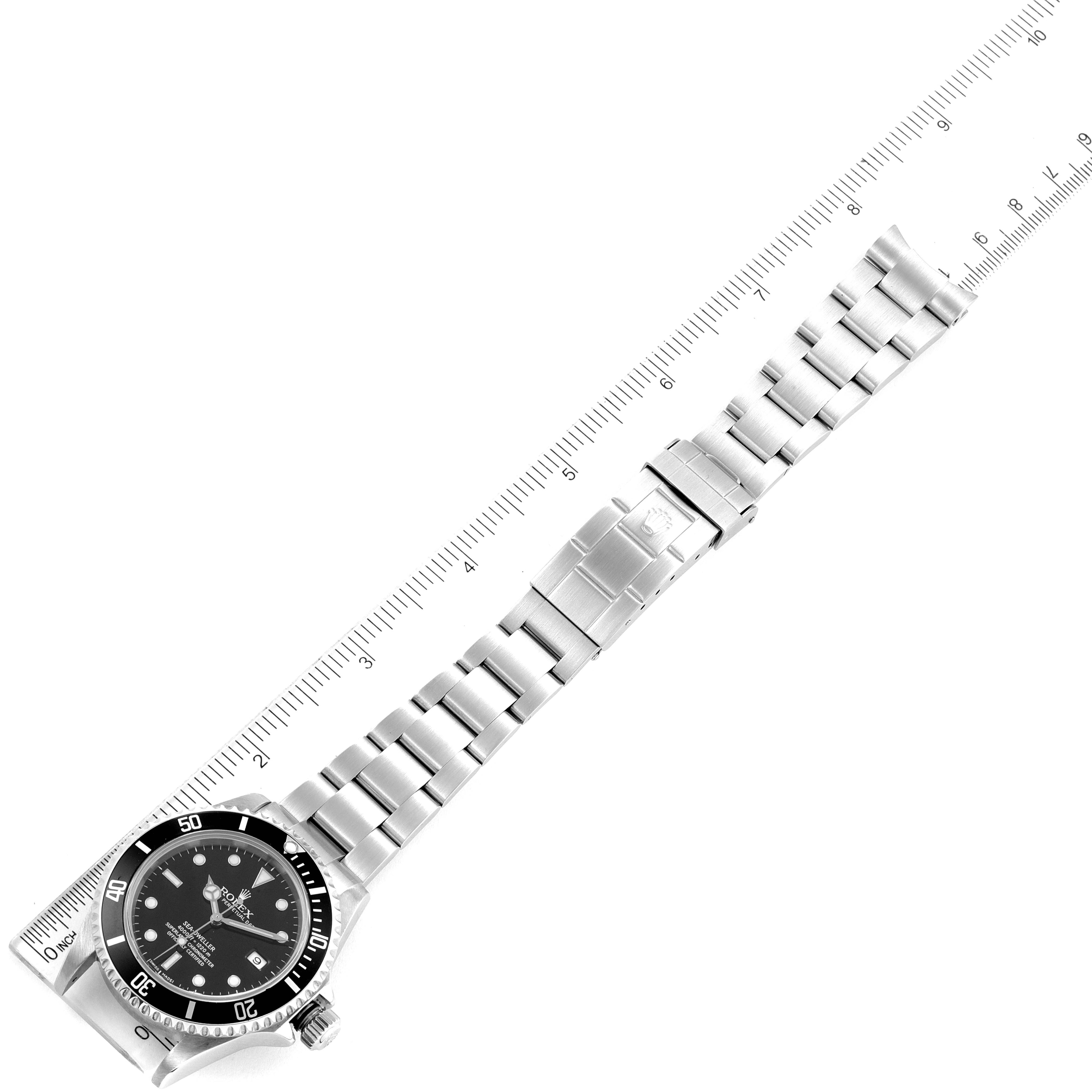 Rolex Seadweller 4000 Black Dial Bezel Steel Mens Watch 16600