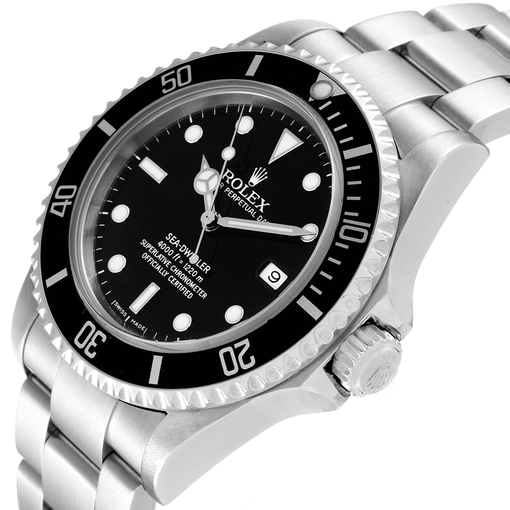 Rolex Seadweller 4000 Black Dial Bezel Steel Mens Watch 16600