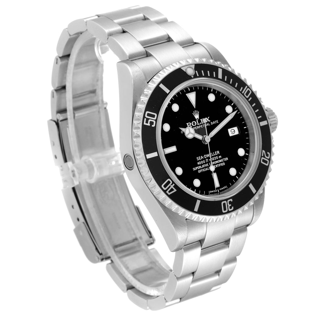 Rolex Seadweller 4000 Black Dial Bezel Steel Mens Watch 16600