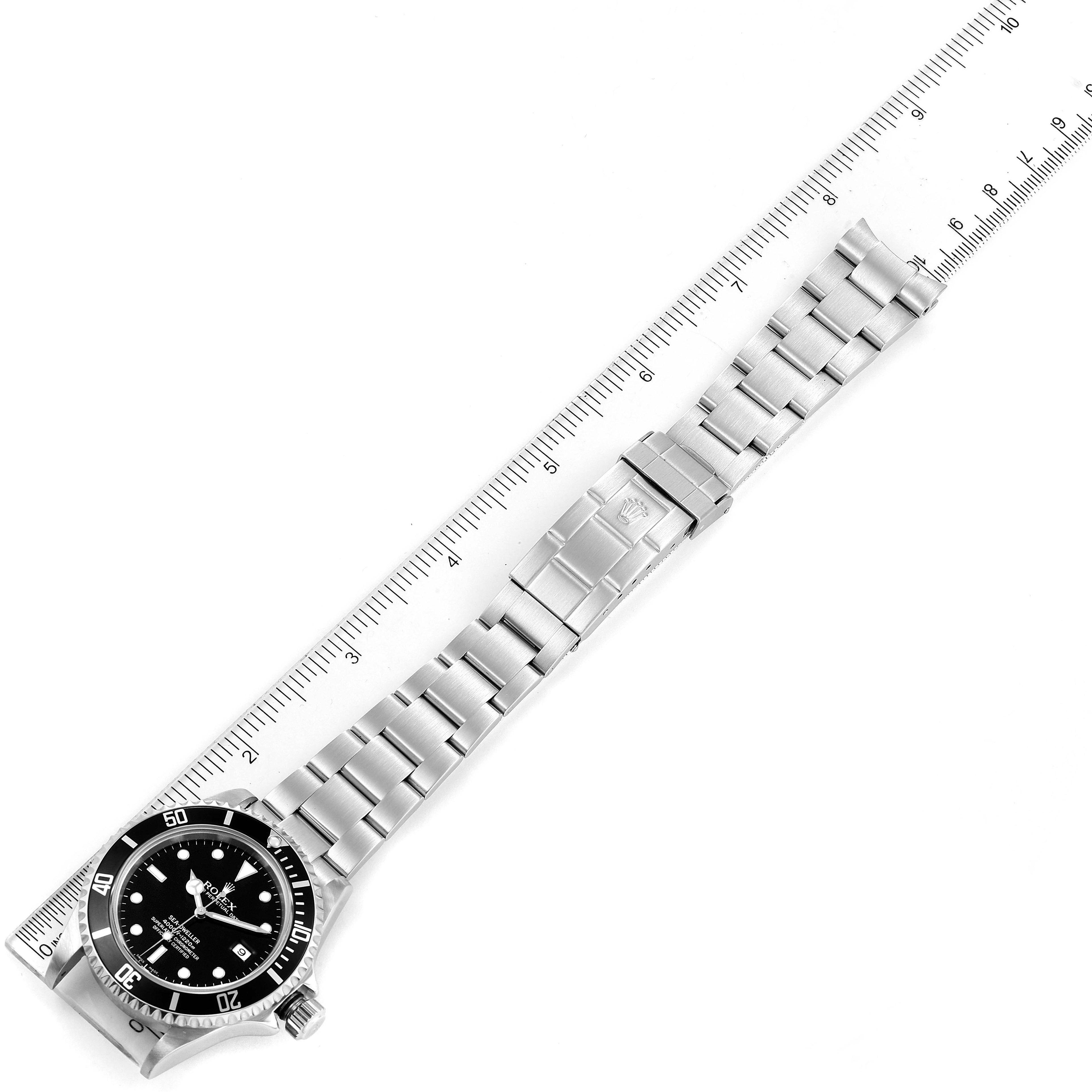 Rolex Seadweller 4000 Black Dial Bezel Steel Mens Watch 16600 Box Card