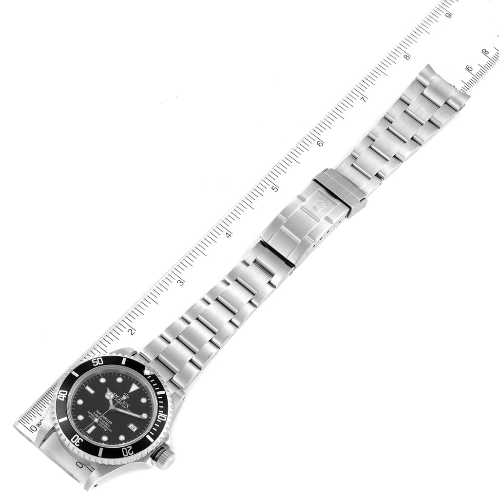 Rolex Seadweller 4000 Black Dial Bezel Steel Mens Watch 16600 Box Papers
