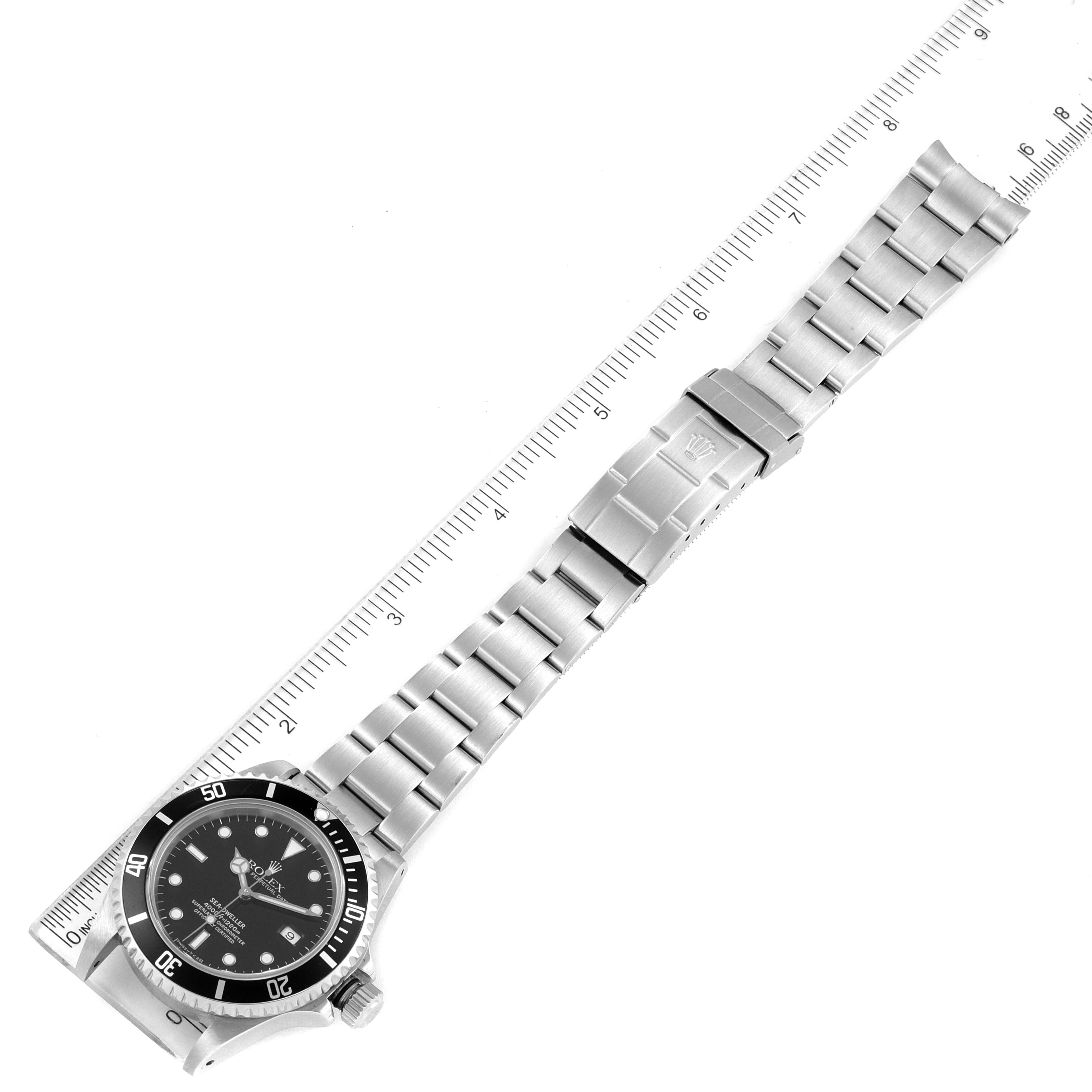 Rolex Seadweller 4000 Black Dial Bezel Steel Mens Watch 16600 Box Papers