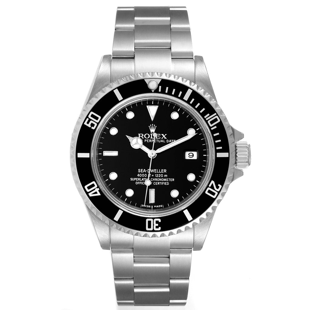 Rolex Seadweller 4000 Black Dial Steel Mens Watch 16600 NOS Box Card
