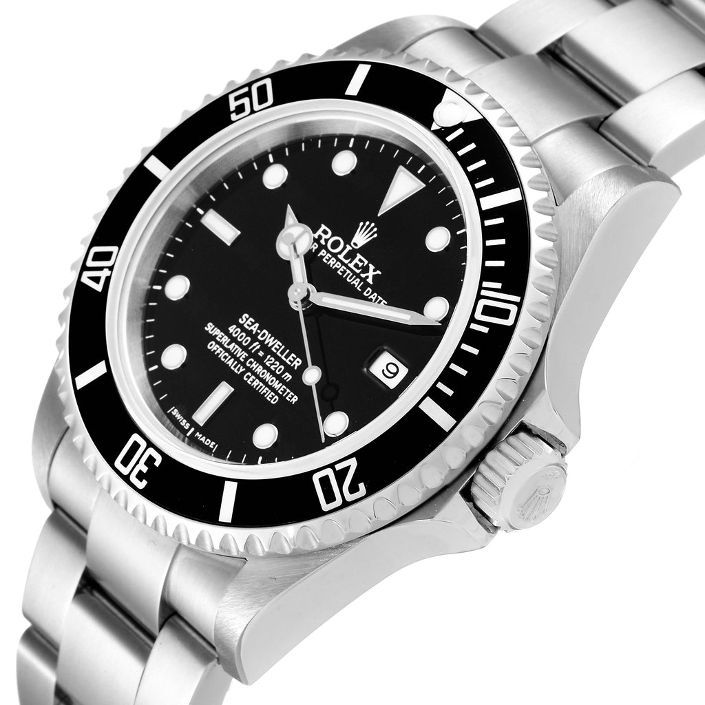 Rolex Seadweller 4000 Black Dial Steel Mens Watch 16600 NOS Box Card