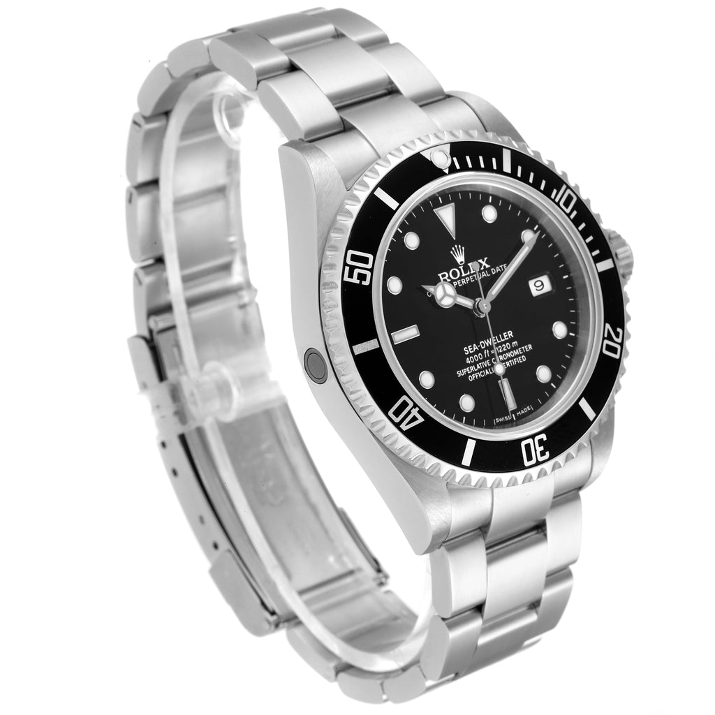 Rolex Seadweller 4000 Black Dial Steel Mens Watch 16600 NOS Box Card