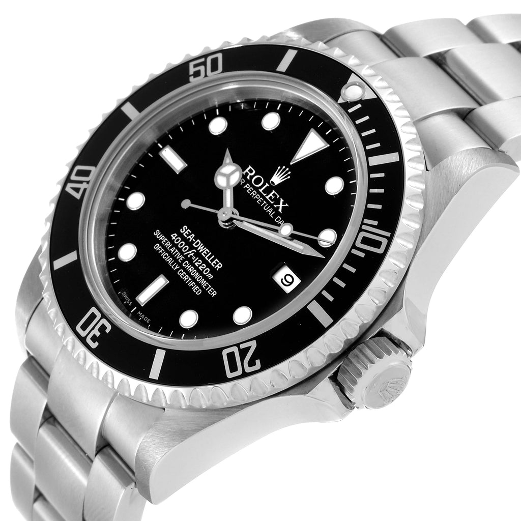 Rolex Seadweller 4000 Black Dial Steel Mens Watch 16600 Unworn NOS