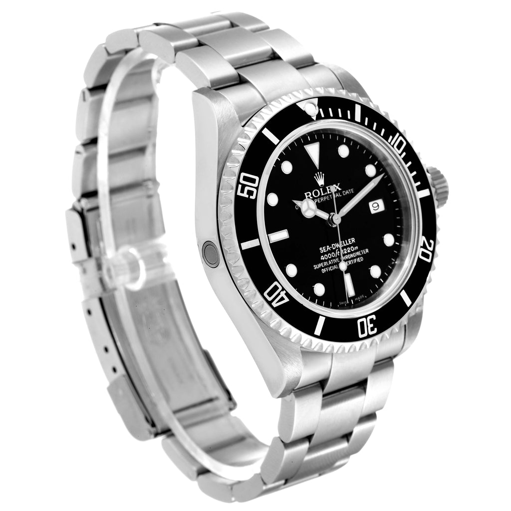 Rolex Seadweller 4000 Black Dial Steel Mens Watch 16600 Unworn NOS