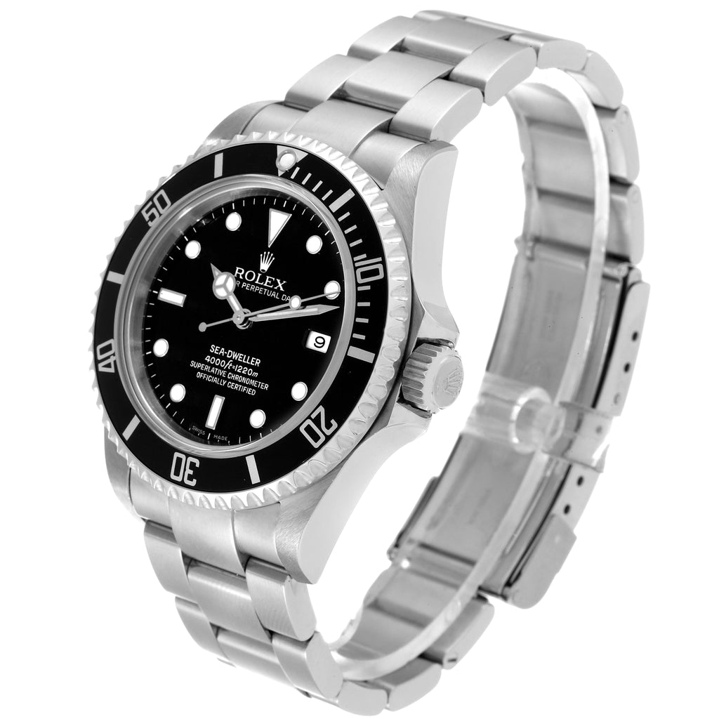 Rolex Seadweller 4000 Black Dial Steel Mens Watch 16600 Unworn NOS