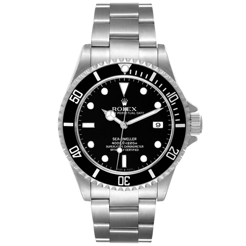 Rolex Seadweller 4000 Black Dial Steel Mens Watch 16600 Unworn NOS