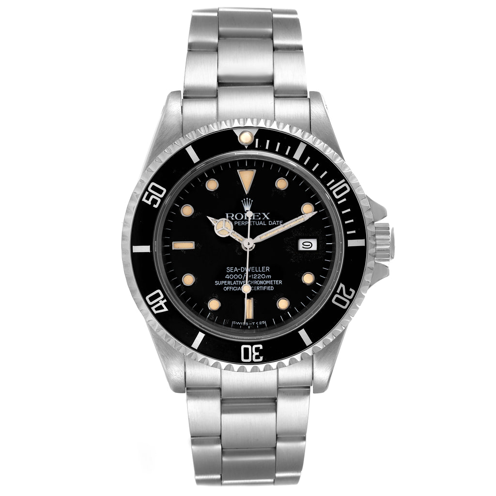 Rolex Seadweller Automatic Steel Black Dial Vintage Mens Watch 16660 Papers