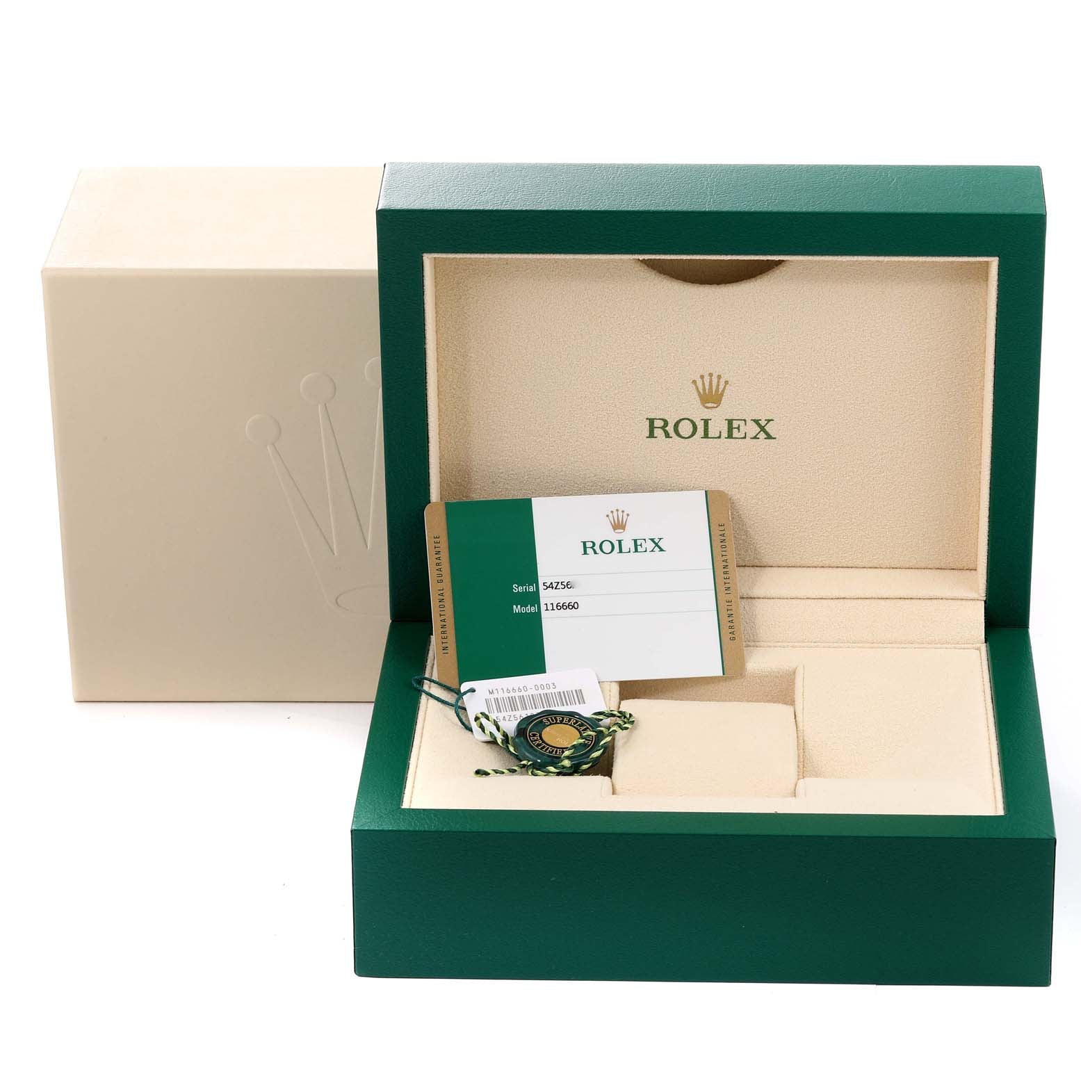 Rolex Seadweller Deepsea Cameron D-Blue Steel Watch 116660 Box Card
