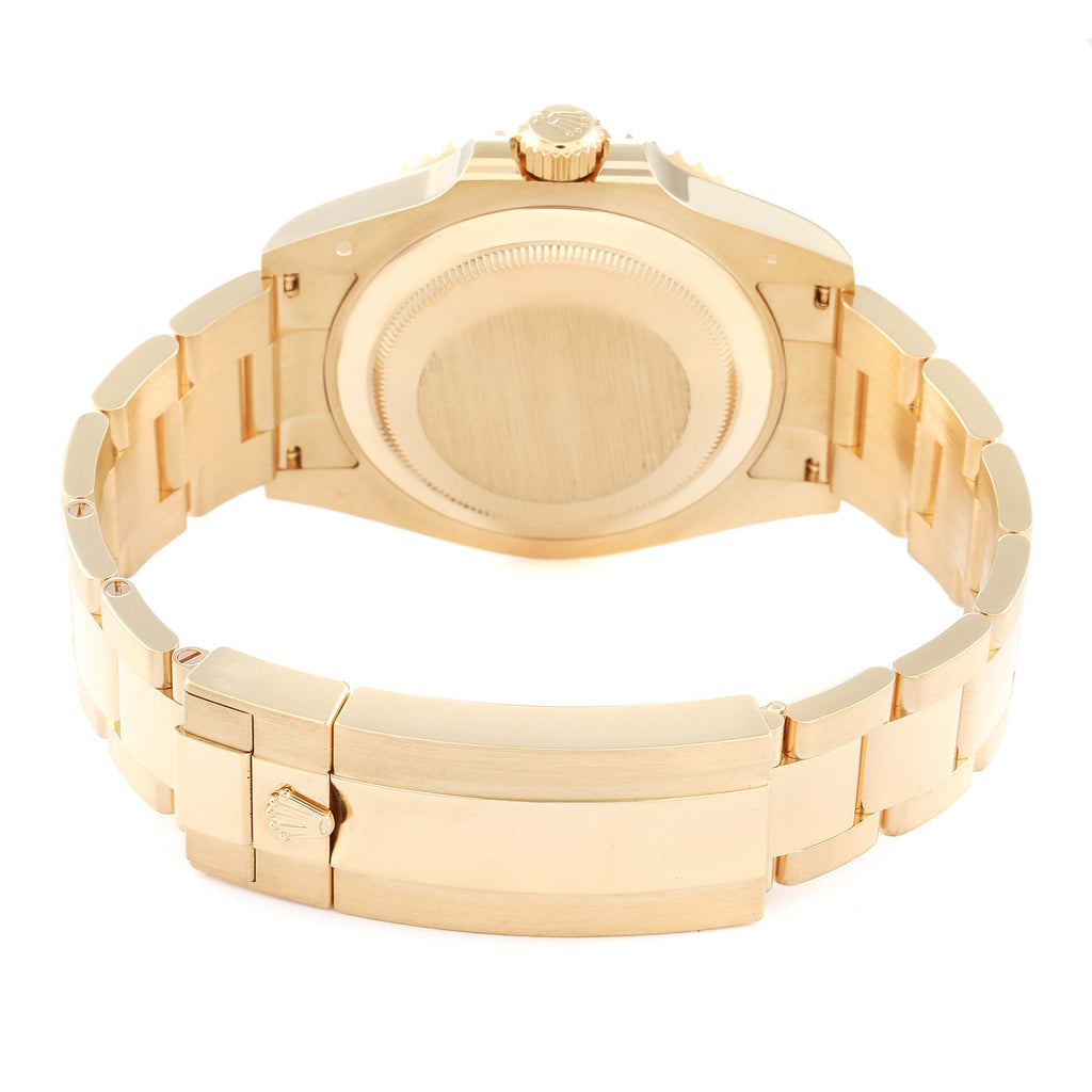 Rolex Submariner 18k Yellow Gold Black Dial Bezel Mens Watch 126618 Box Card