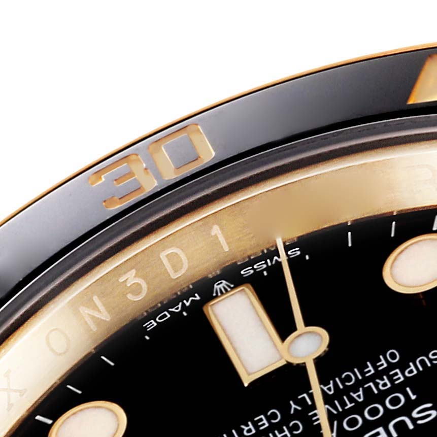 Rolex Submariner 18k Yellow Gold Black Dial Bezel Mens Watch 126618 Box Card