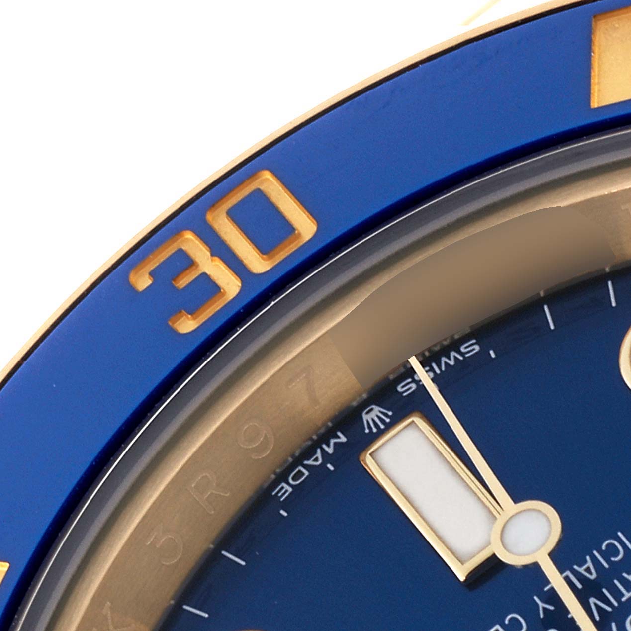 Rolex Submariner 18k Yellow Gold Blue Dial Bezel Mens Watch 126618 Box Card