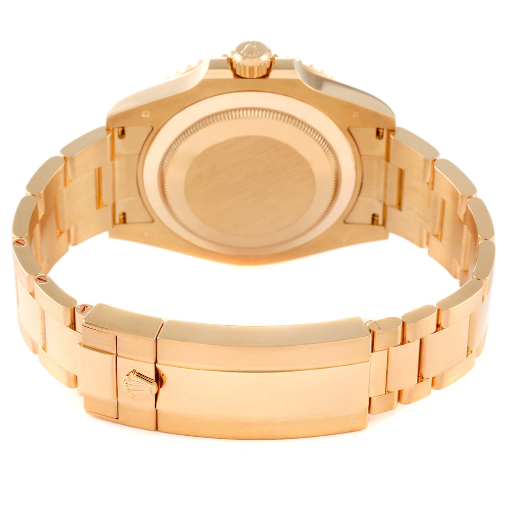Rolex Submariner 18k Yellow Gold Blue Dial Bezel Mens Watch 126618 Box Card