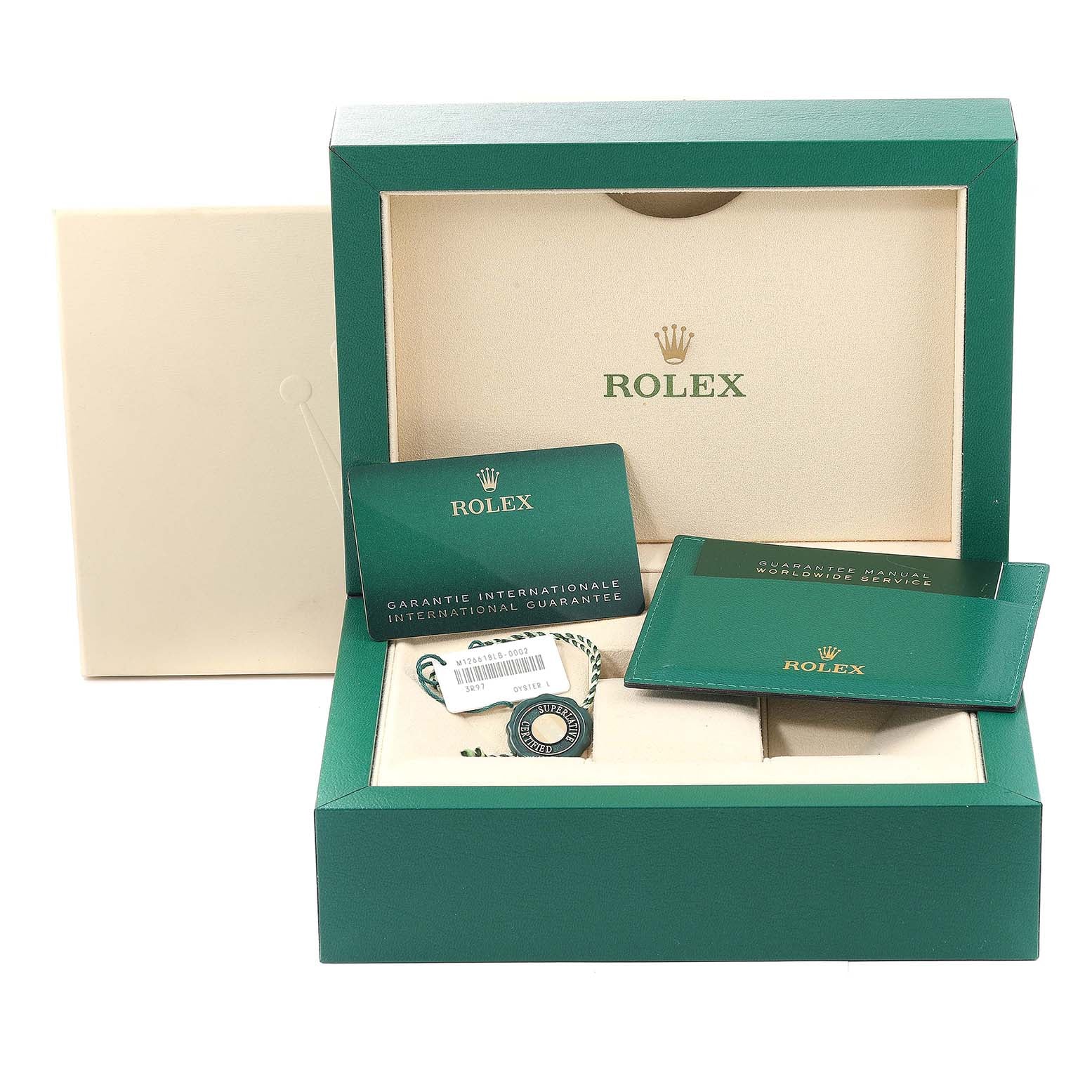 Rolex Submariner 18k Yellow Gold Blue Dial Bezel Mens Watch 126618 Box Card