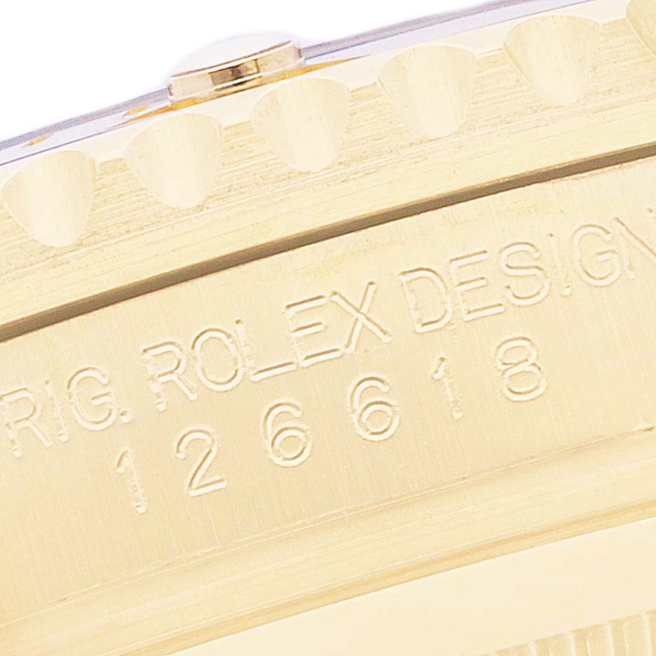 Rolex Submariner 18k Yellow Gold Blue Dial Bezel Mens Watch 126618 Box Card
