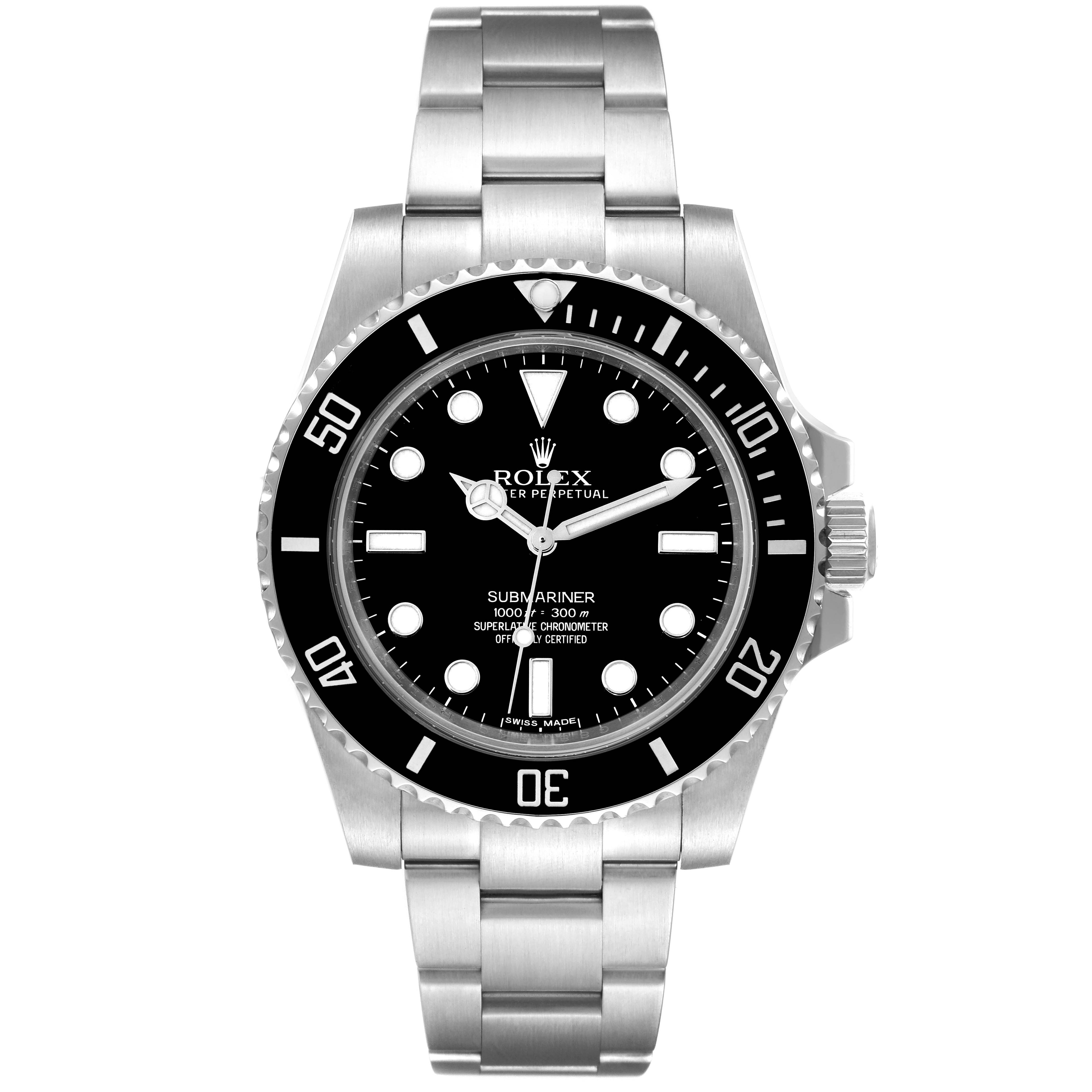 Rolex Submariner 40mm Black Dial Ceramic Bezel Steel Mens Watch 114060 Box Card