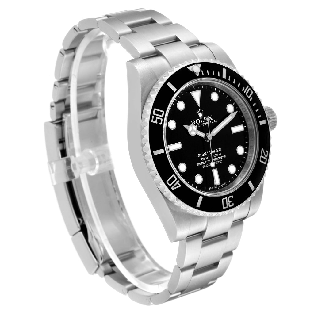 Rolex Submariner 40mm Black Dial Ceramic Bezel Steel Mens Watch 114060 Box Card