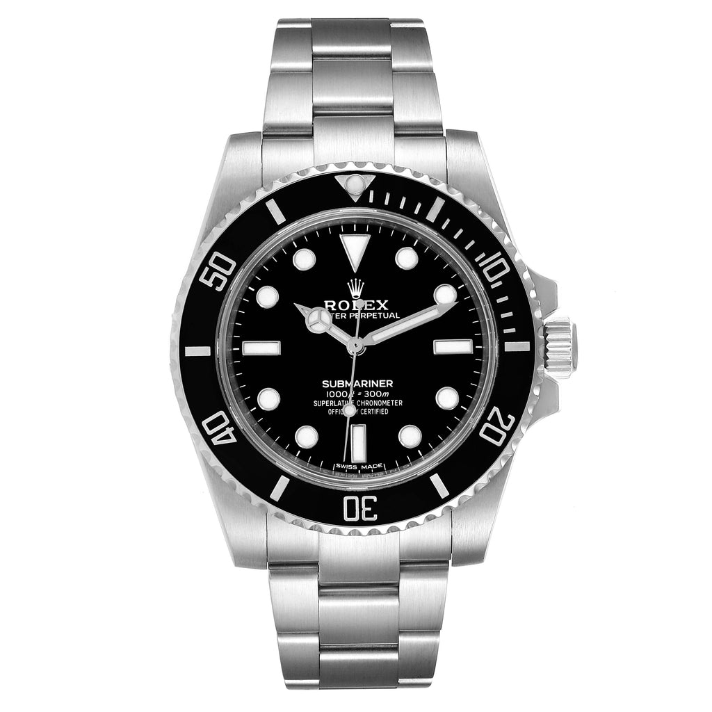 Rolex Submariner 40mm Black Dial Ceramic Bezel Steel Watch 114060 Unworn