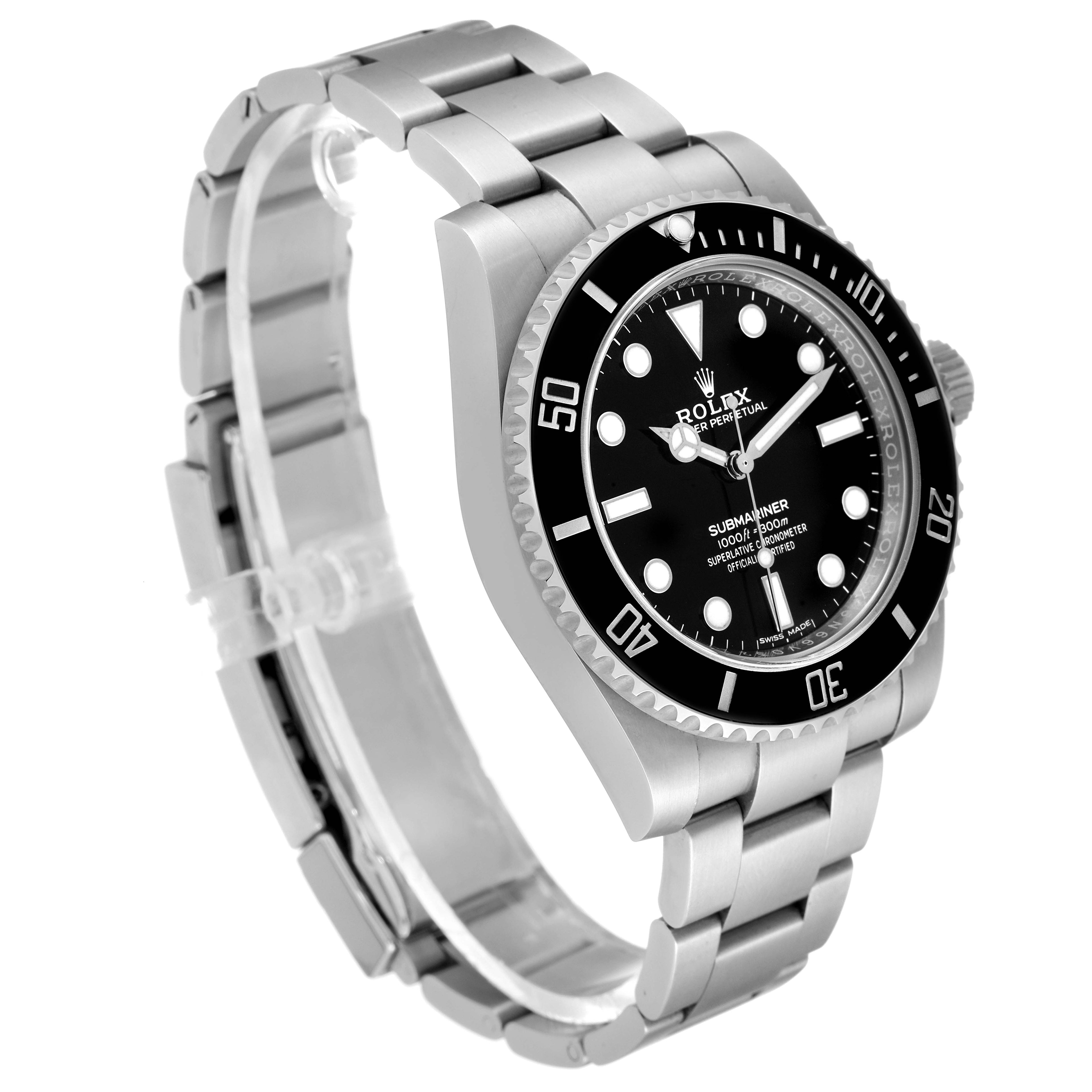 Rolex Submariner 40mm Black Dial Ceramic Bezel Steel Watch 114060 Unworn