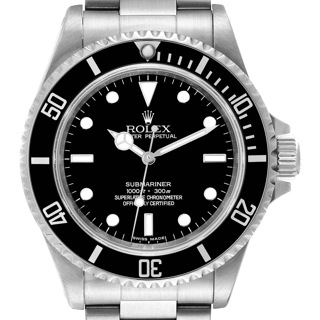 Rolex Submariner 40mm No Date 4 Liner Steel Mens Watch 14060