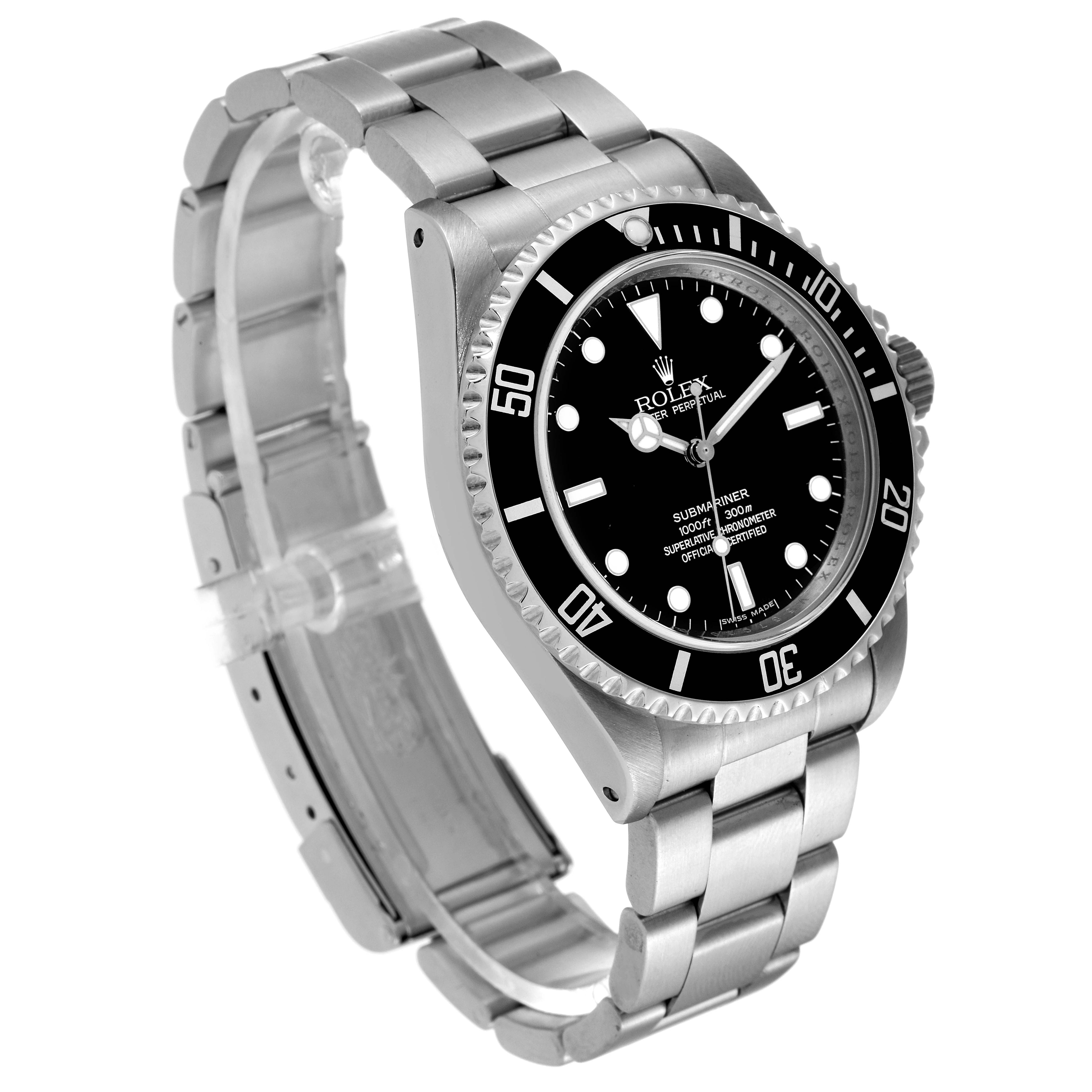 Rolex Submariner 40mm No Date 4 Liner Steel Mens Watch 14060