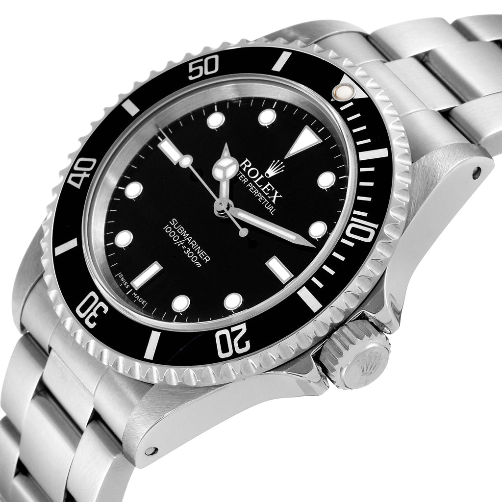 Rolex Submariner 40mm Non-Date 2 Liner Steel Mens Watch 14060 Box Card