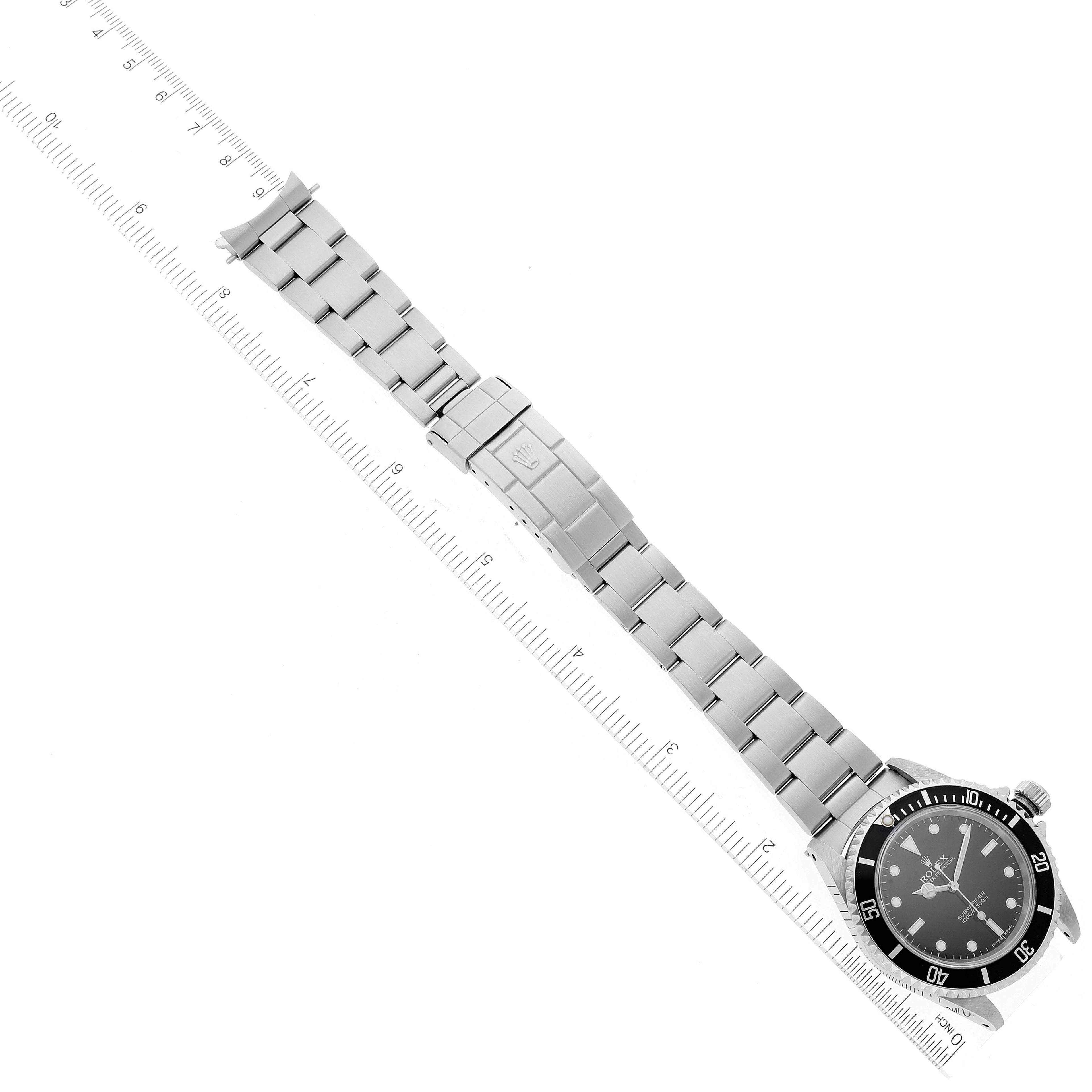 Rolex Submariner 40mm Non-Date 2 Liner Steel Mens Watch 14060 Box Card