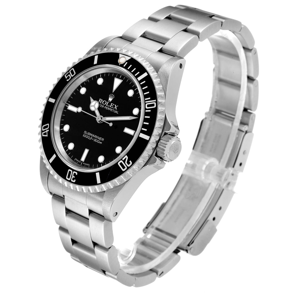 Rolex Submariner 40mm Non-Date 2 Liner Steel Mens Watch 14060 Box Card