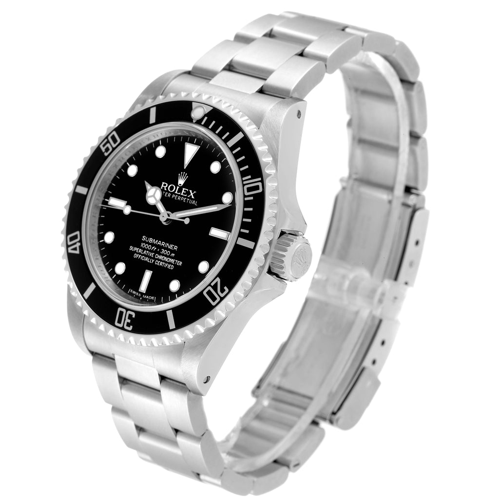 Rolex Submariner 40mm Non-Date 2 Liner Steel Mens Watch 14060 Box Card NOS