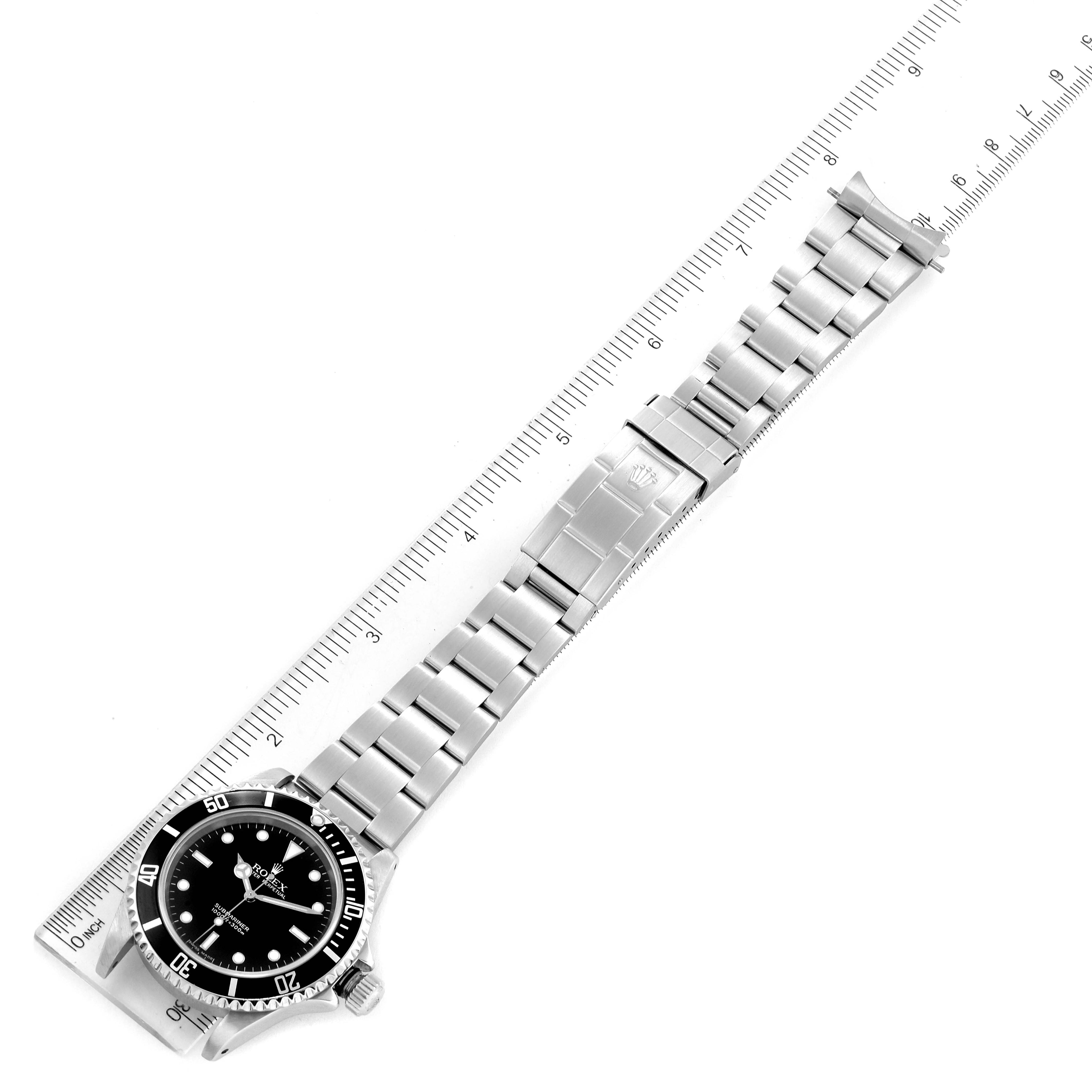 Rolex Submariner 40mm Non-Date 2 Liner Steel Mens Watch 14060 Box Papers