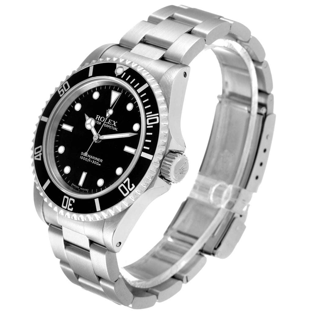 Rolex Submariner 40mm Non-Date 2 Liner Steel Mens Watch 14060 Box Papers