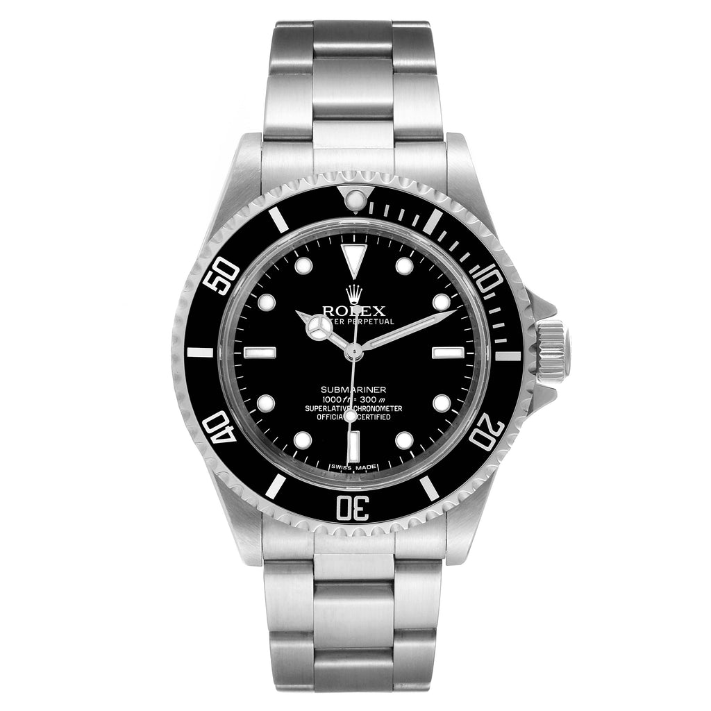 Rolex Submariner 40mm Non-Date 4 Liner Steel Mens Watch 14060