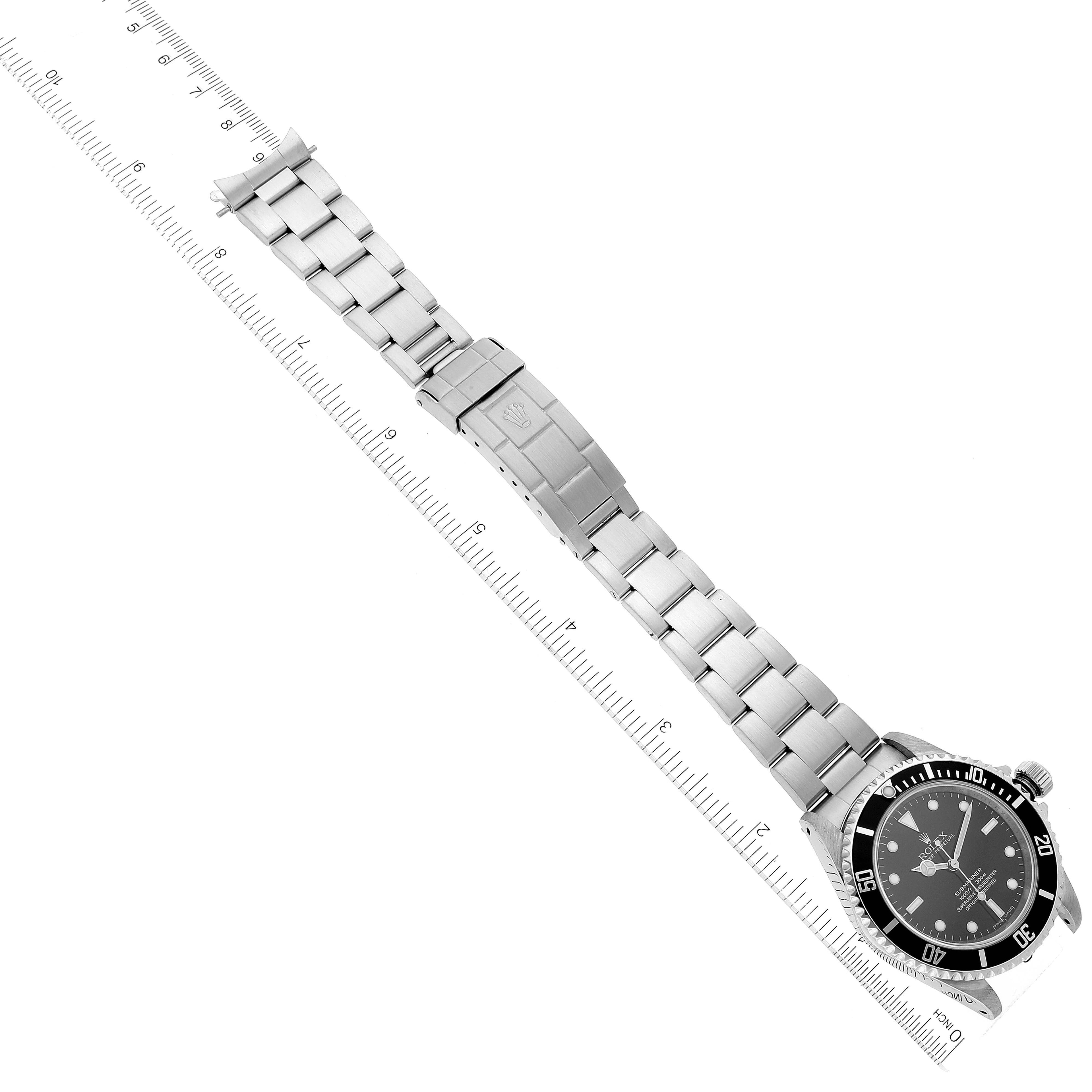 Rolex Submariner 40mm Non-Date 4 Liner Steel Mens Watch 14060 Box Card