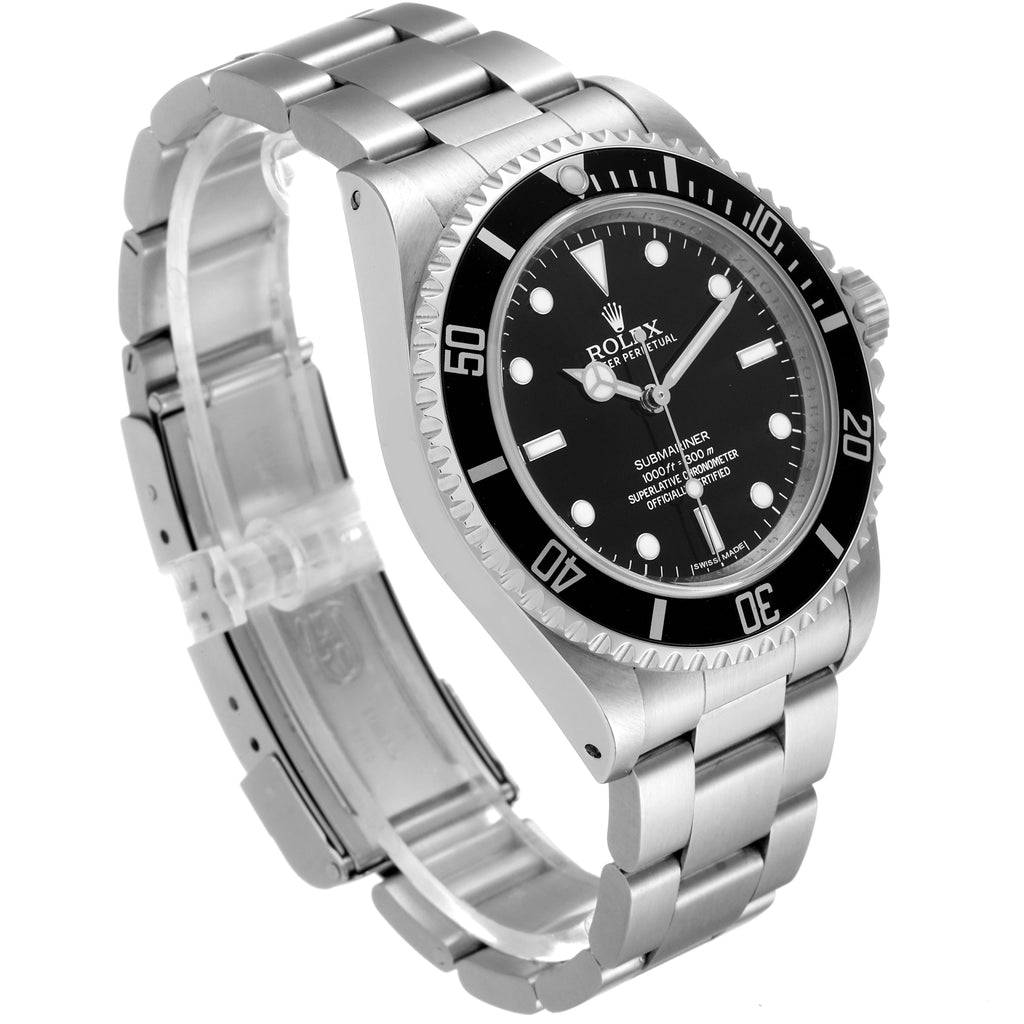 Rolex Submariner 40mm Non-Date 4 Liner Steel Steel Watch 14060 Box Card