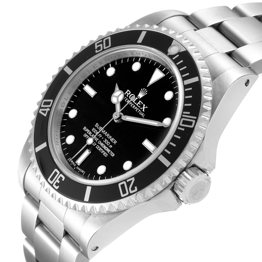 Rolex Submariner 40mm Non-Date 4 Liner Steel Steel Watch 14060 Box Card