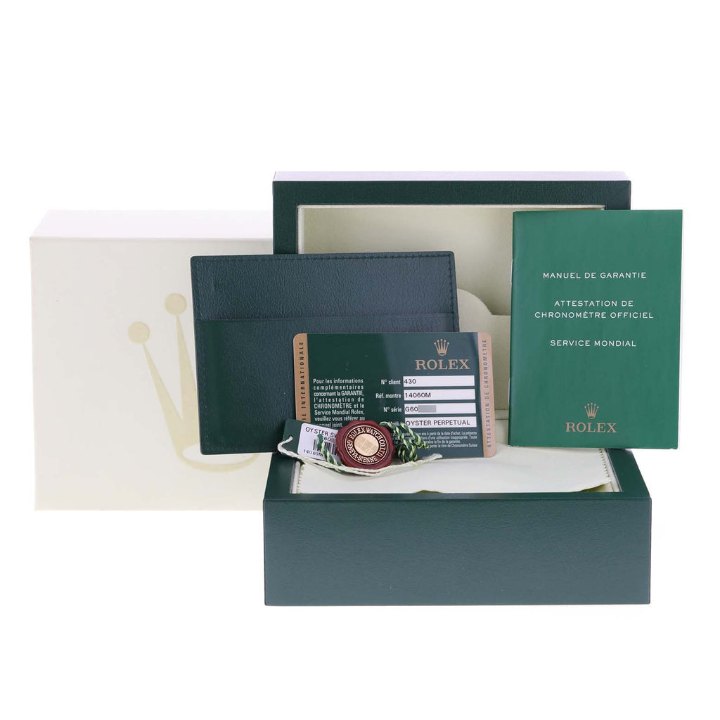 Rolex Submariner 40mm Non-Date 4 Liner Steel Steel Watch 14060 Box Card