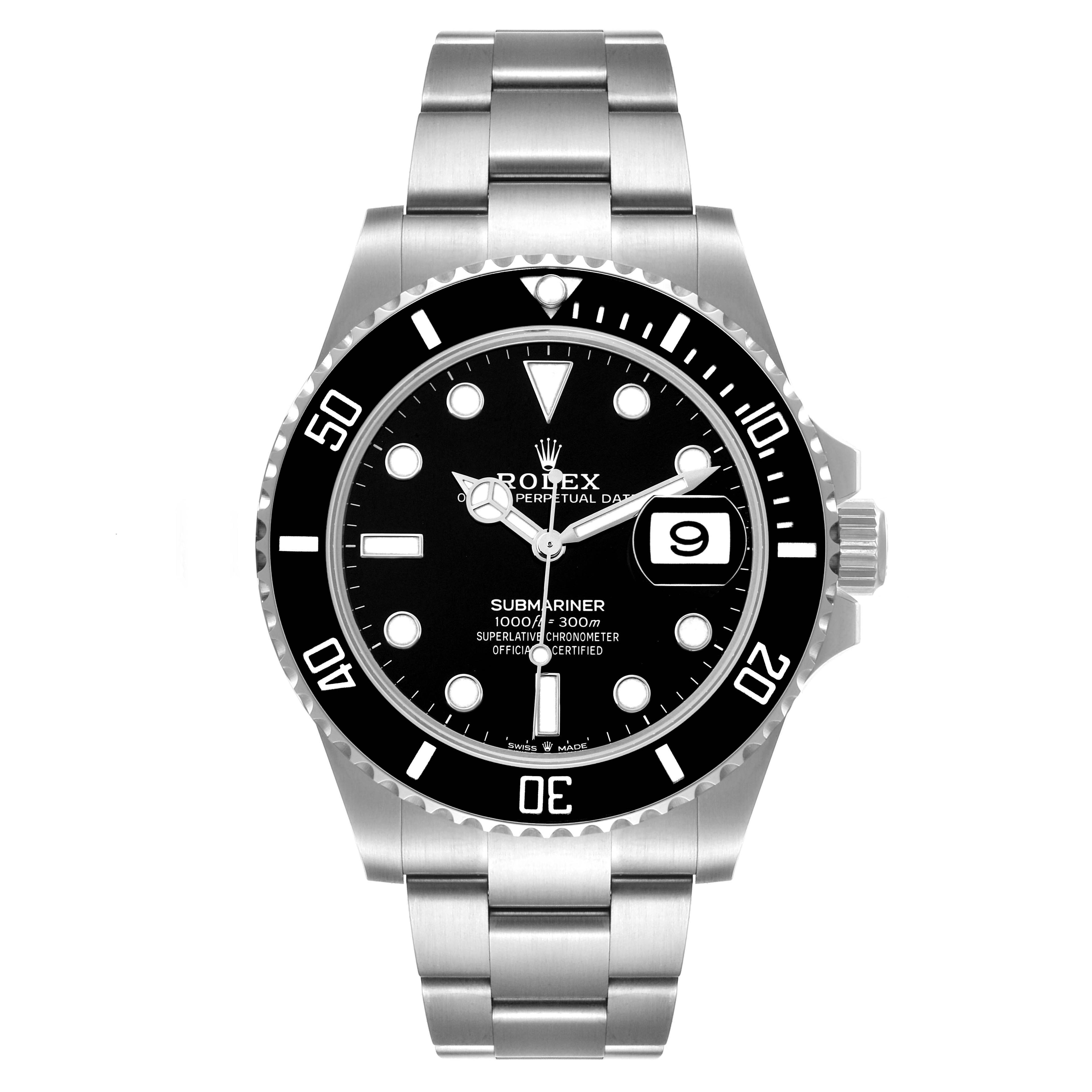 Rolex Submariner 41 Cerachrom Bezel Steel Mens Watch 126610 Box Card
