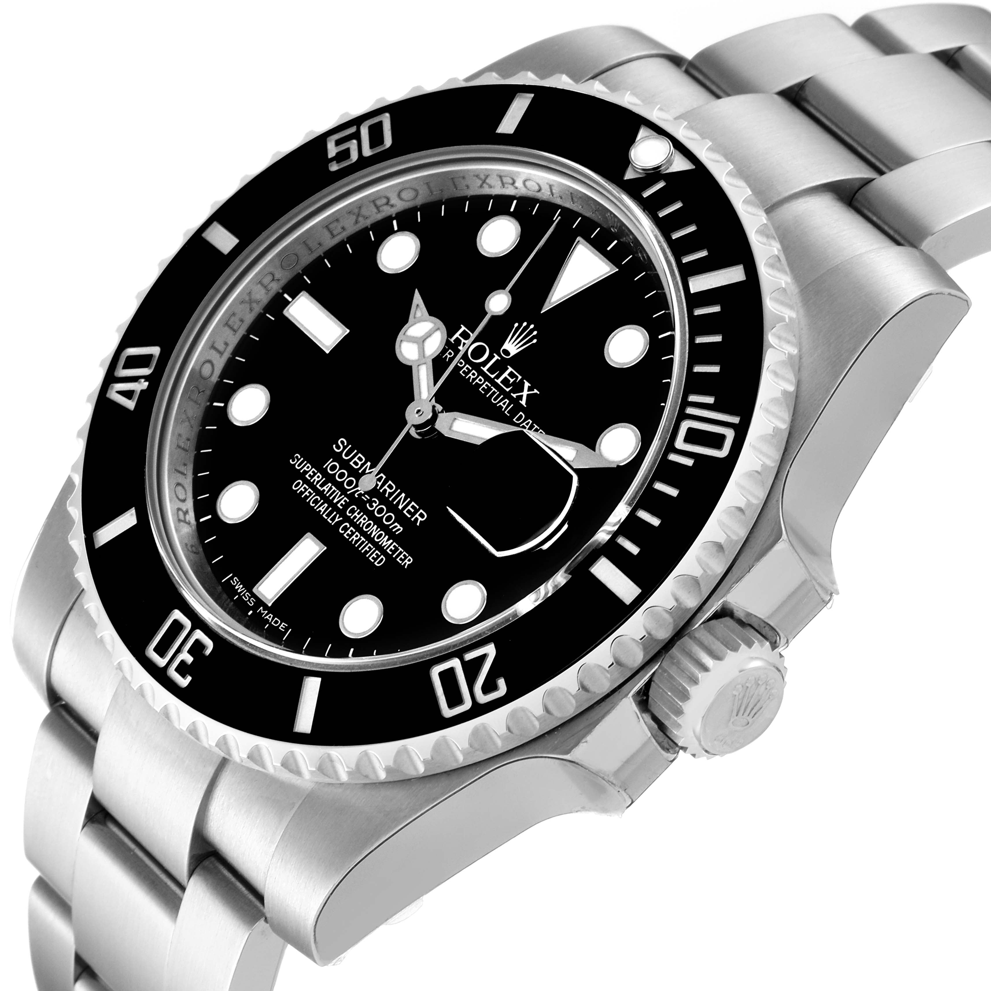 Rolex Submariner Black Dial Ceramic Bezel Steel Mens Watch 116610 Unworn