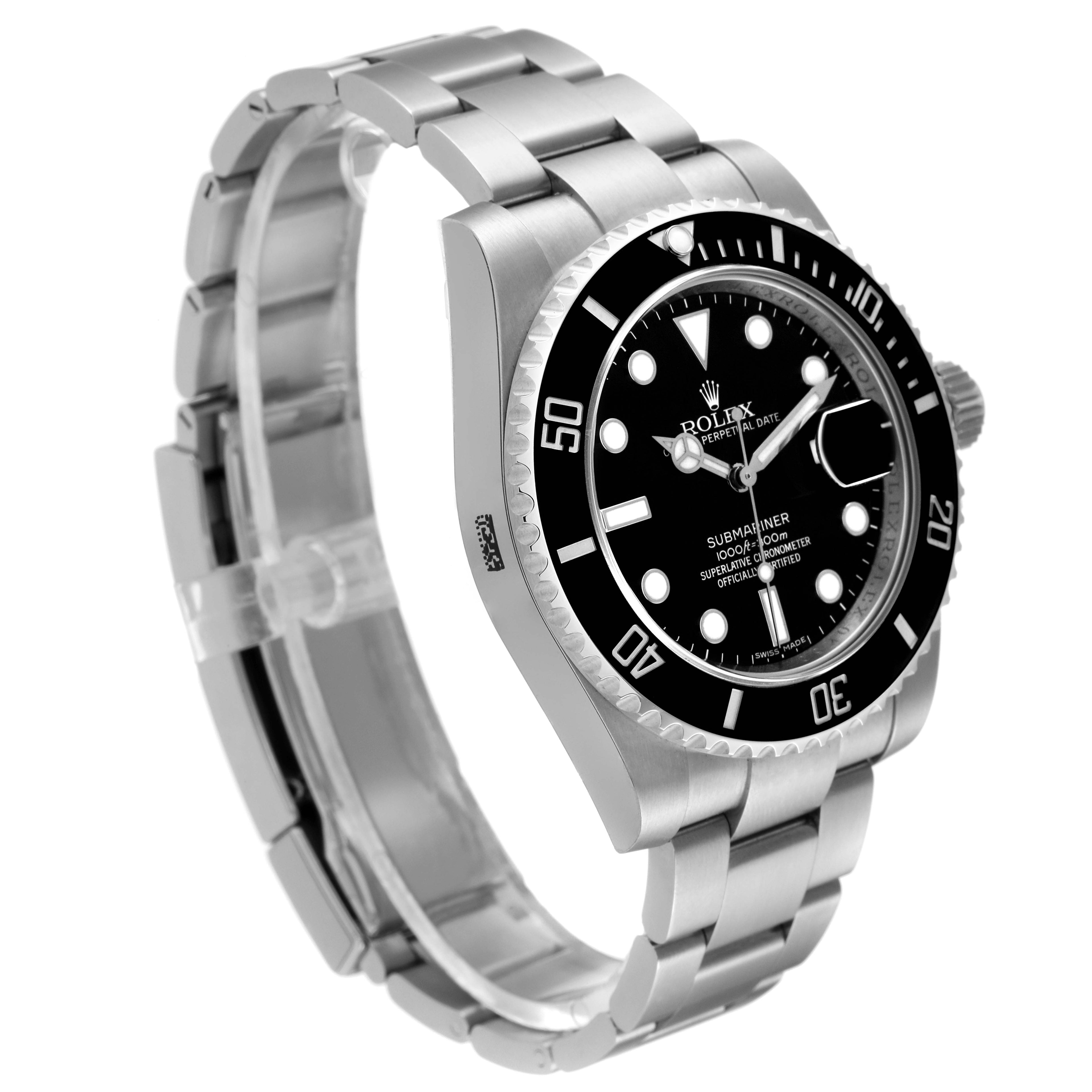 Rolex Submariner Black Dial Ceramic Bezel Steel Mens Watch 116610 Unworn