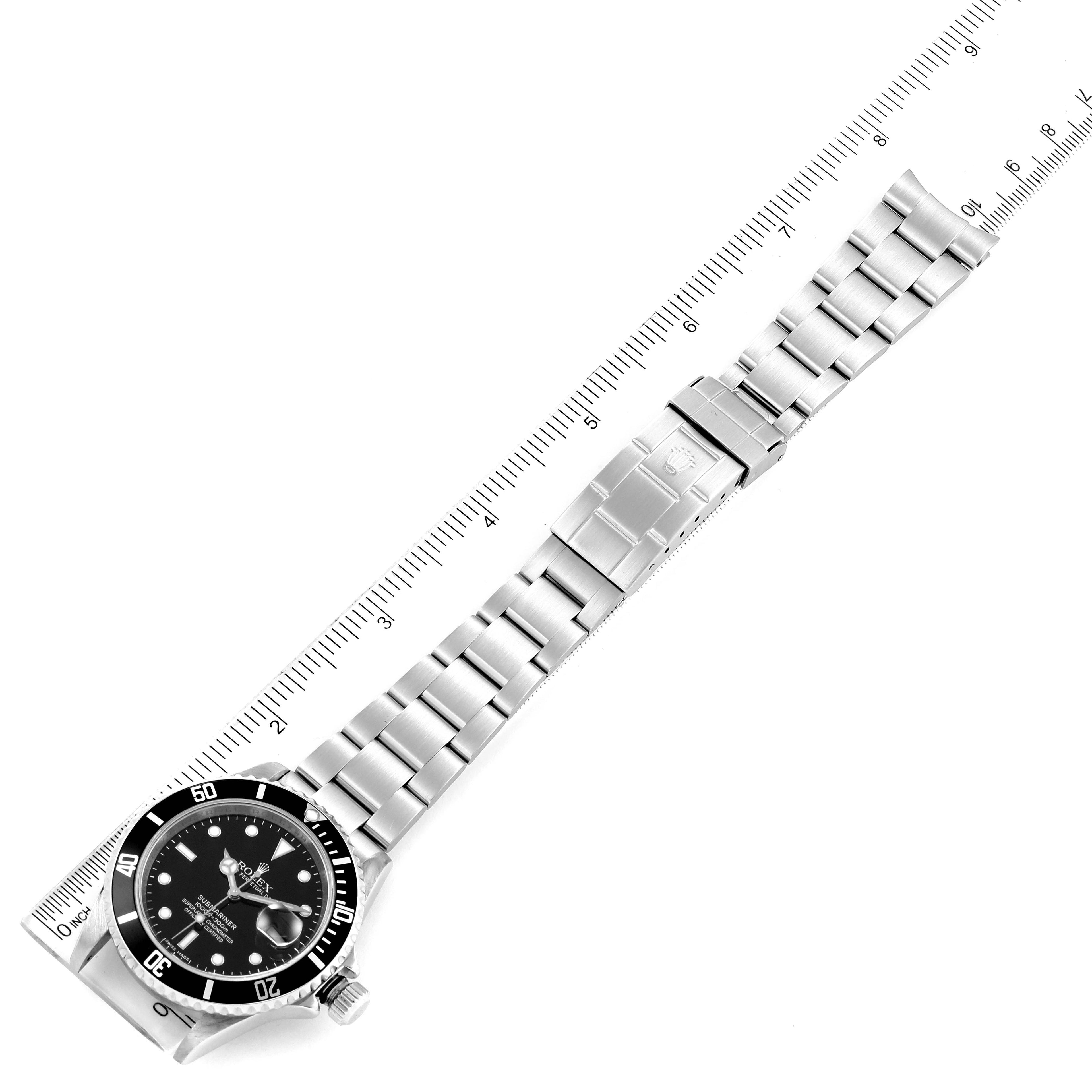 Rolex Submariner Black Dial Bezel Steel Mens Watch 16610